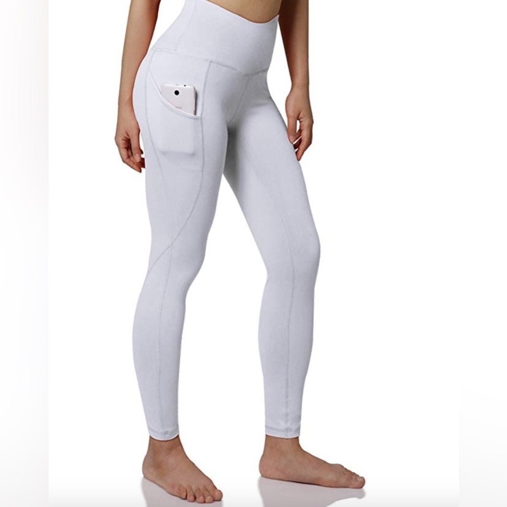 Ododos High Waisted White Leggings- NWT